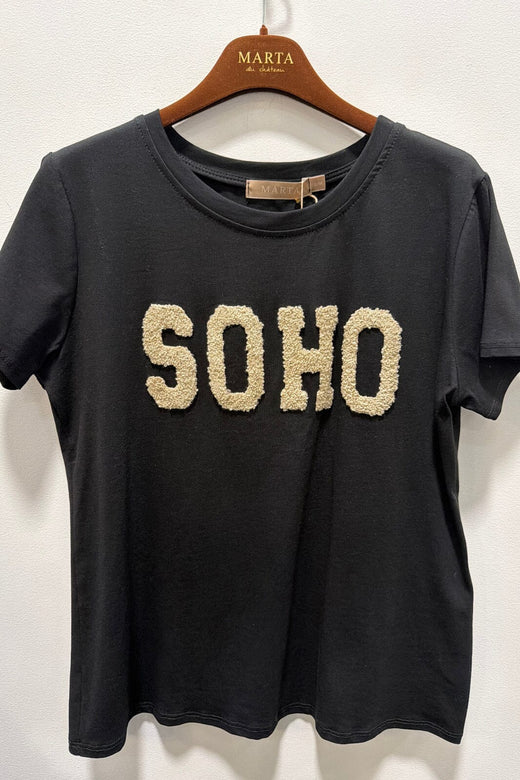 Marta Du Chateau - Mdcherdis Tee 84275 - Black/Beige T-shirts 