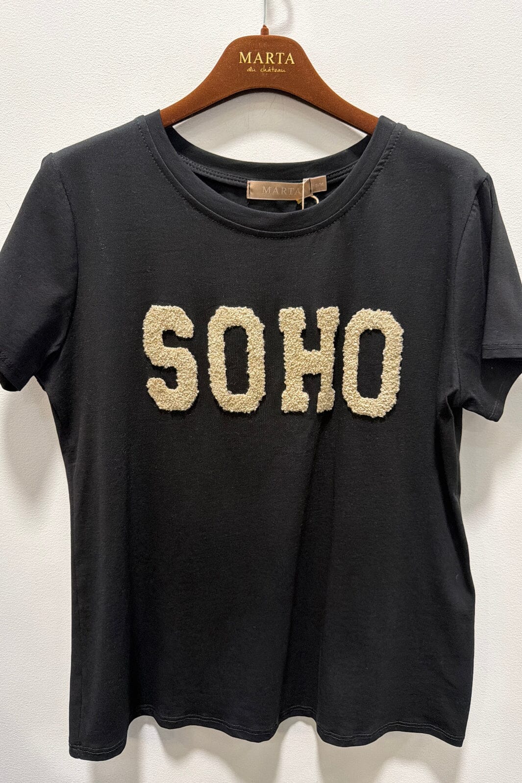 Marta Du Chateau - Mdcherdis Tee 84275 - Black/Beige T-shirts 