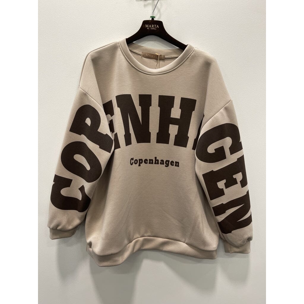 Marta Du Chateau - Mdchibiscus Sweatshirt 22659 - Beige New Sweatshirts 