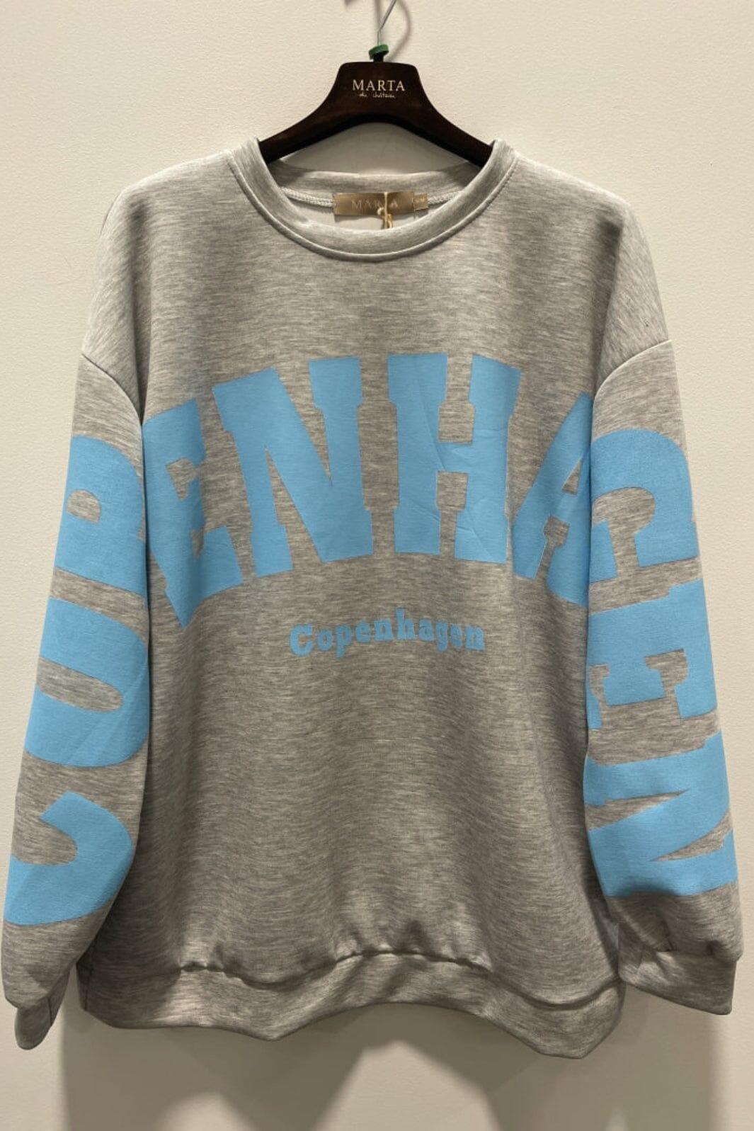 Marta Du Chateau - Mdchibiscus Sweatshirt 22659 - Grey/Skyblue Sweatshirts 