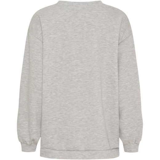 Marta Du Chateau - Mdchibiscus Sweatshirt 22659 - Grey/Skyblue Sweatshirts 