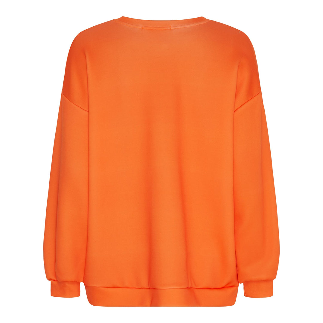 Marta Du Chateau - Mdchibiscus Sweatshirt 22659 - Orange/Moro Sweatshirts 