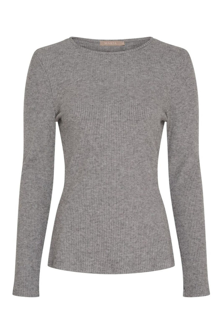Marta Du Chateau - Mdclunara Ls Tee 38915M - Grey Bluser 