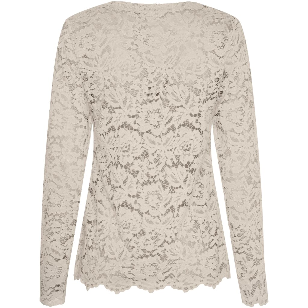 Marta Du Chateau - Mdcmilley Ls Tee 7707 - Beige New Bluser 