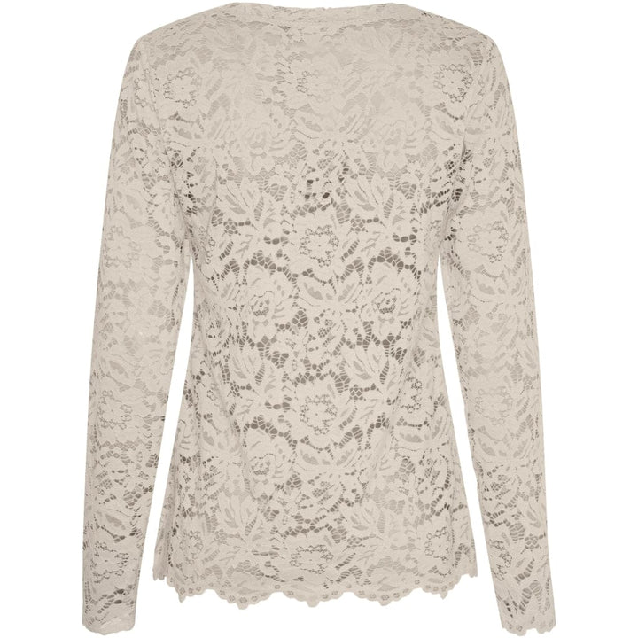 Marta Du Chateau - Mdcmilley Ls Tee 7707 - Beige New Bluser 