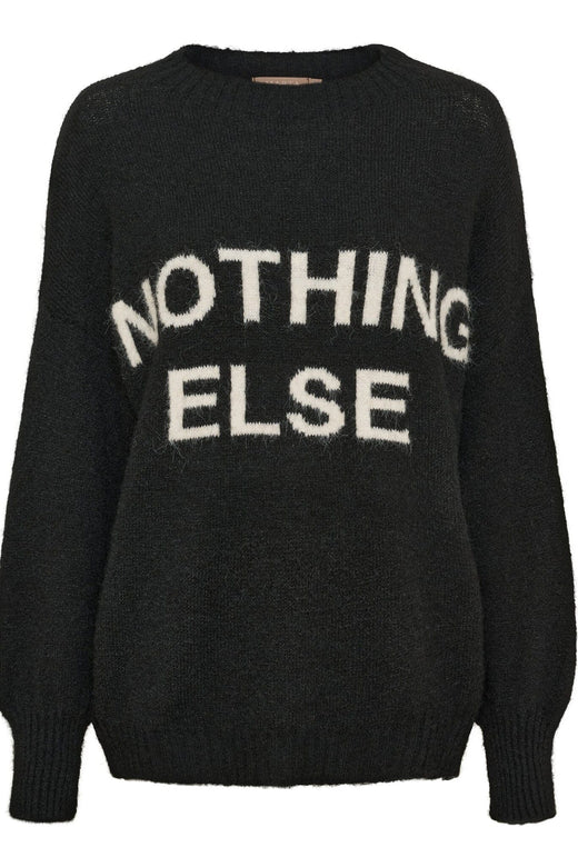 Marta Du Chateau - Mdcmimosa Knit 17008 - Black Strikbluser 