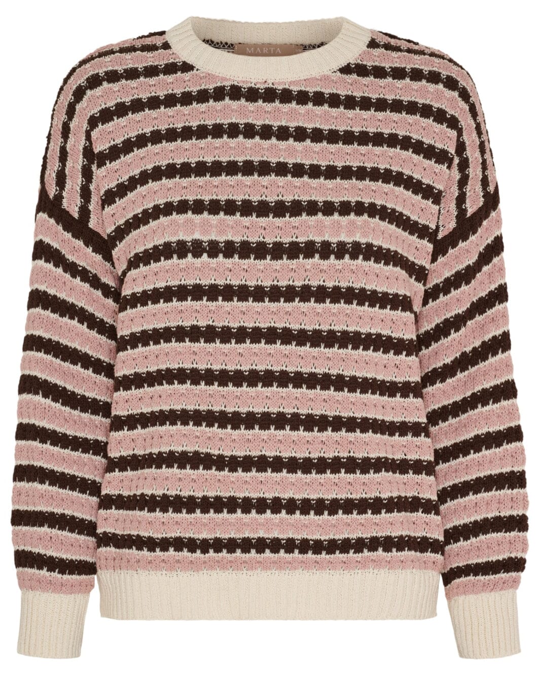 Marta Du Chateau - Mdcnivelle Knit KNA110M - Moro/Antique Strikbluser 