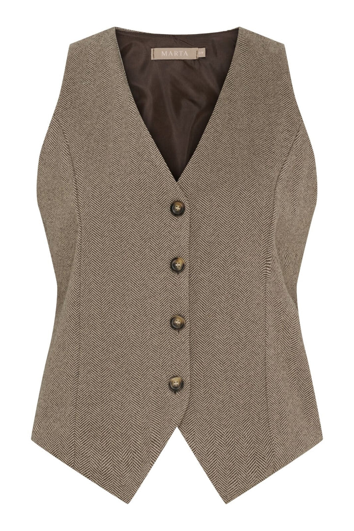 Marta Du Chateau - Mdcrainey Vest 248469 - Brown4 Veste 