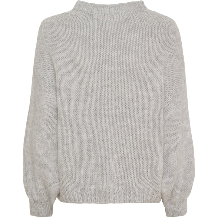 Marta Du Chateau - Mdctulip Knit 9580 - Light Grey Strikbluser 