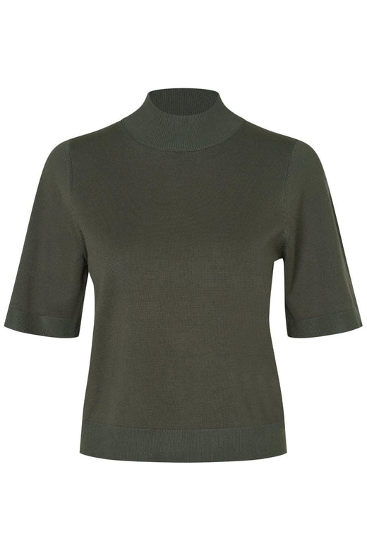 MbyM - Clara Crew-M 57620492 - Y83 - Warm Olive Dust Strikbluser 