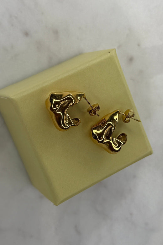 Mellow Moon - Greta Ørering - Forgyldt Øreringe 