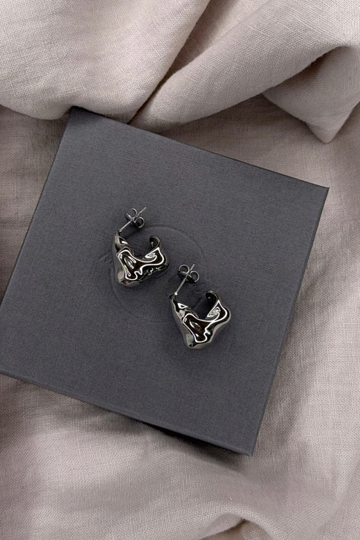 Mellow Moon - Greta Ørering - Forsølvet Øreringe 