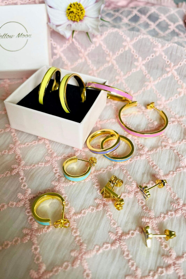 Mellow Moon - Indian Summer Ørering - Forgyldt (1 stk) Øreringe 