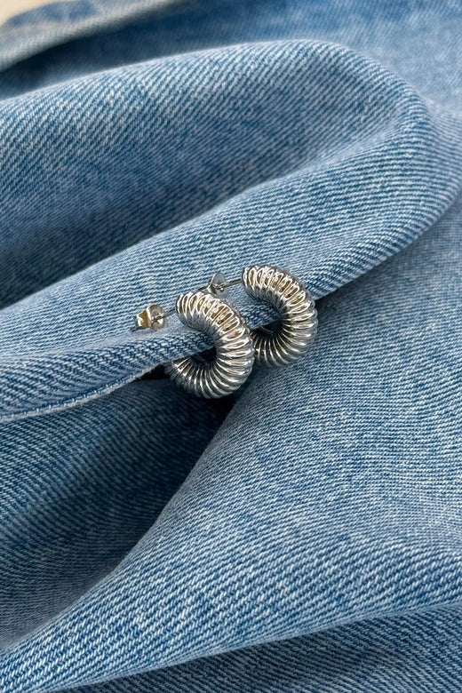 Mellow Moon - Kaja Ørering - Forsølvet Øreringe 