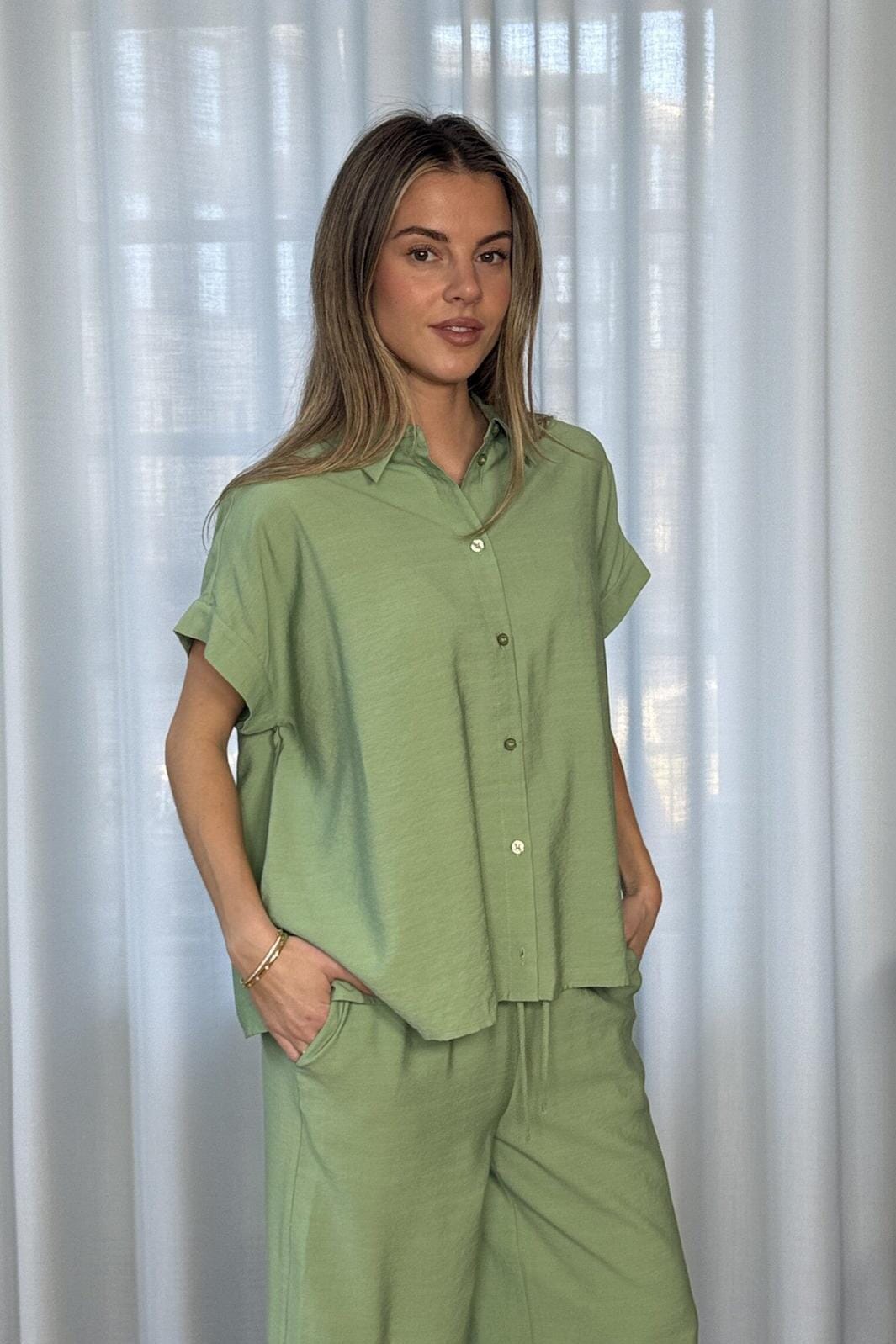 Modström - Aidamd Shirt 59159 - 2882 - Aspen Green Skjorter 