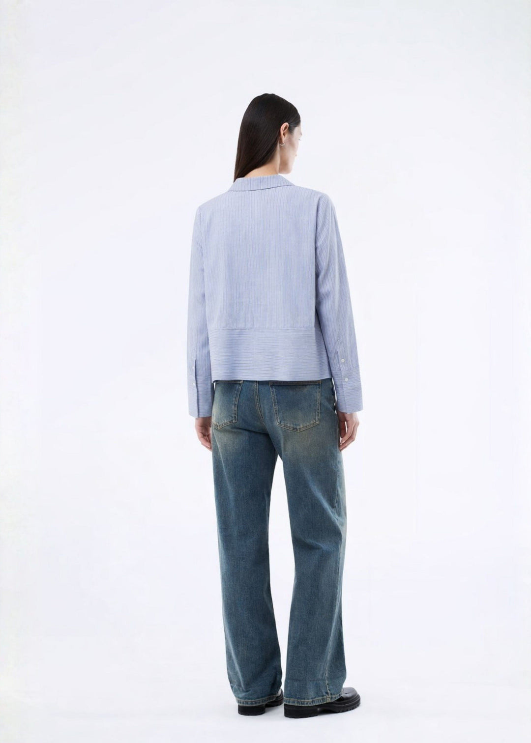 ModströM - Brodiemd Shirt 59255 - 12061 - Zen Blue Pinstripe Skjorter 