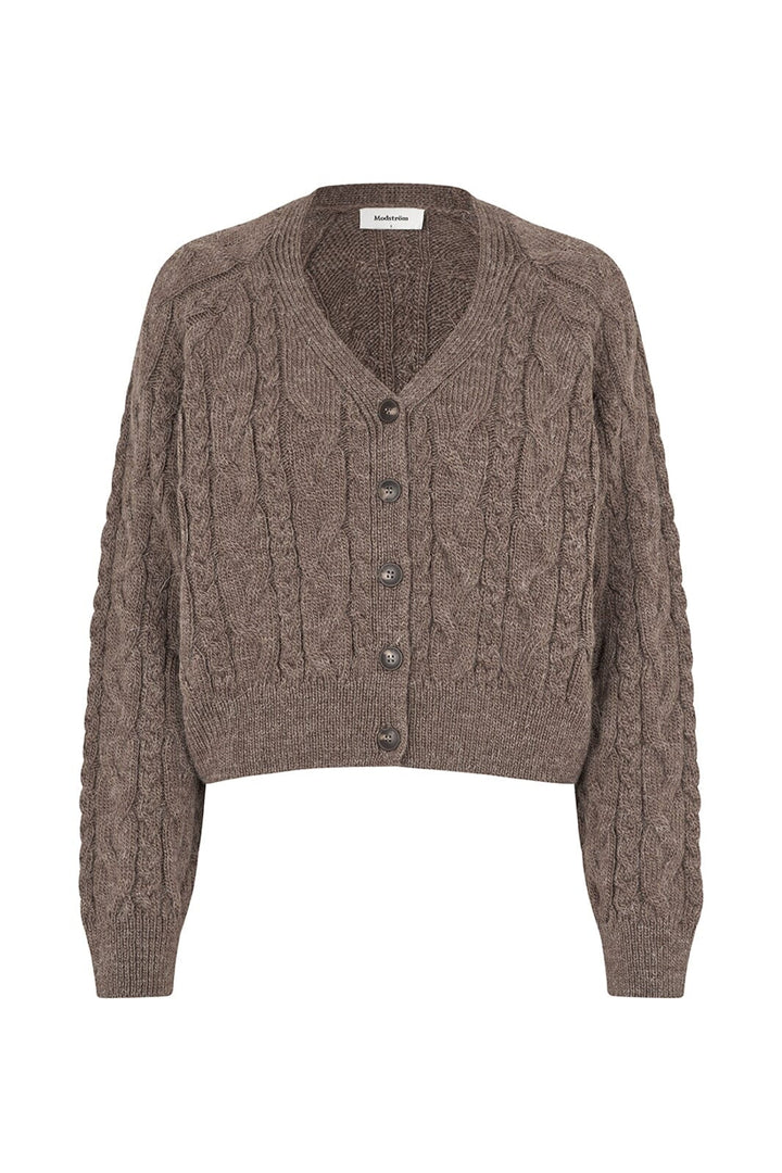 Modström - Kurtismd V-Neck Cardigan 59555 - 05584 - Chocolate Chip