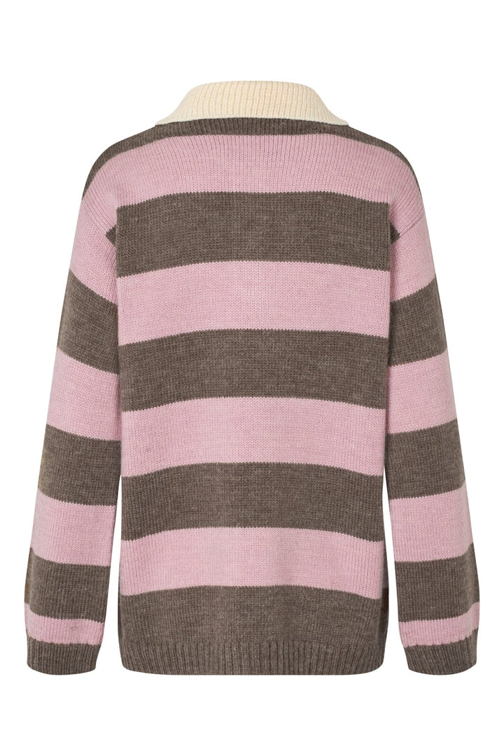 Modström - Pelhammd Stripe Polo 58613 - 12038 - Lilac Chocolate Stripe