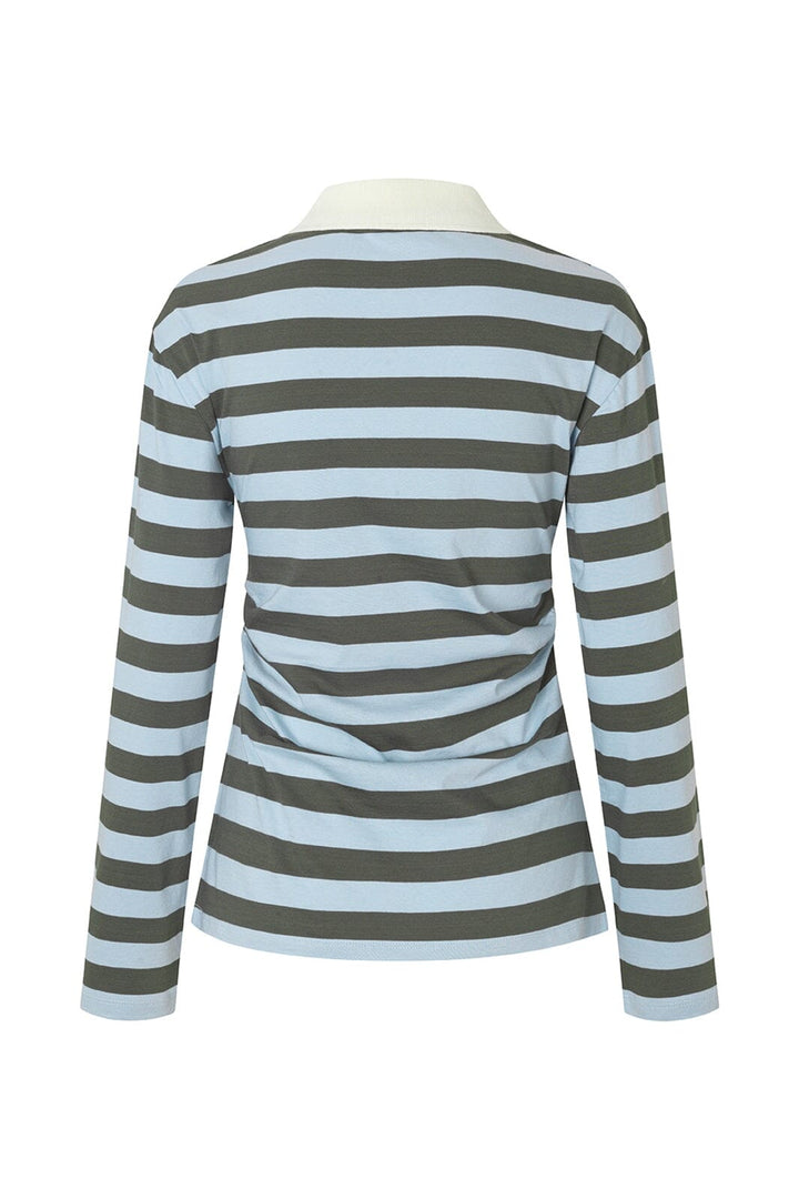 Modström - Stetsonmd Ls Stripe Polo 58842 - 11189 - Cashmere Beluga Stripe