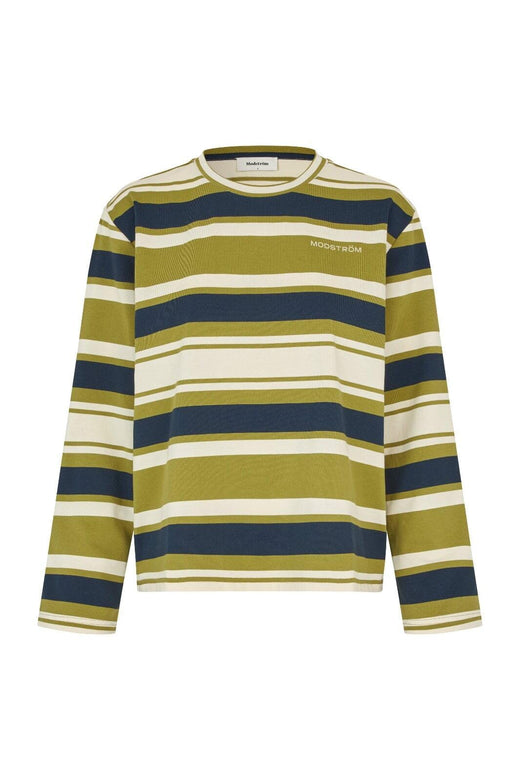 Modström - Urbanmd Stripe Ls T-Shirt 59040 - 11193 - Tarragon Navy Stripe T-shirts 