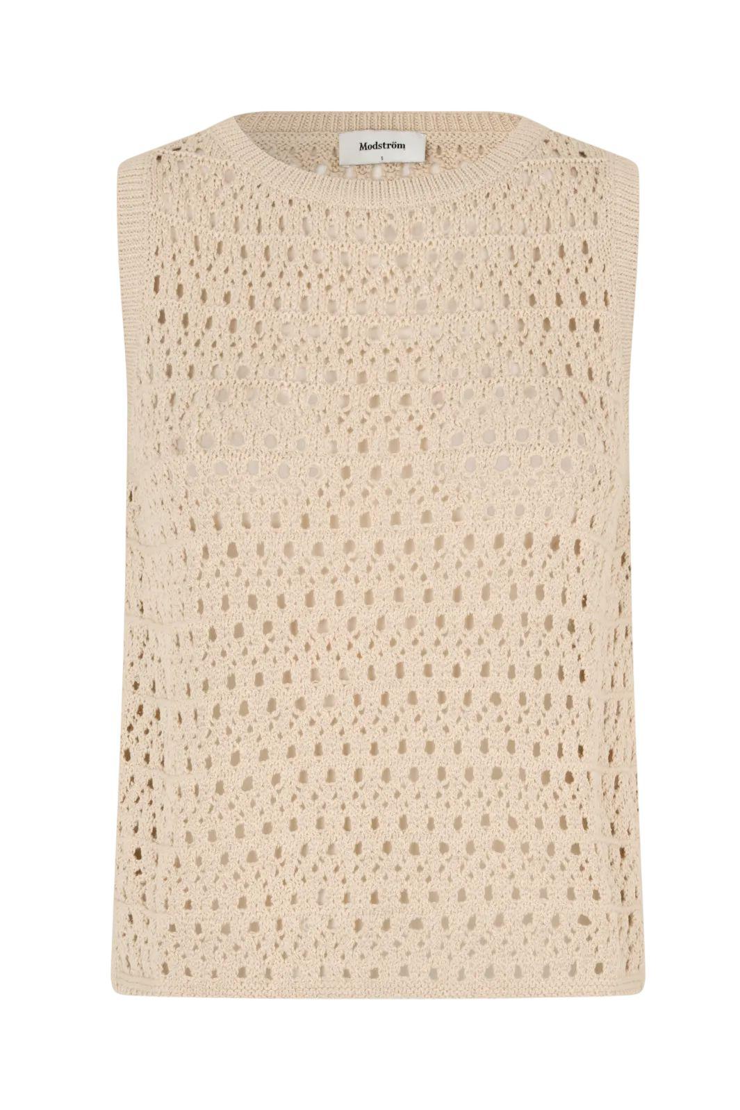 Modström - Vestermd Top 59056 - 100 - Summer Sand Strikbluser 