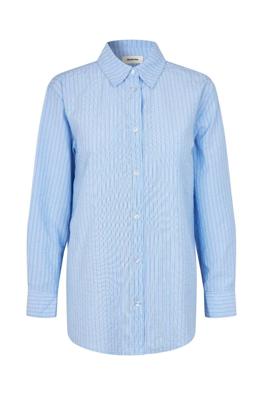Modström - Viggemd Stripe Shirt 58993 - 13632 - Blue And White Stripe Skjorter 