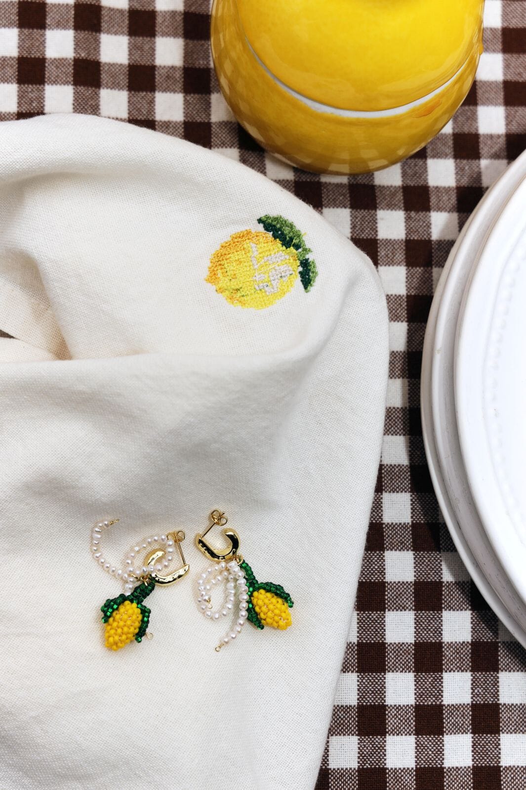 Molly&My Jewellery x Caroline Dan - Citron - Forgyldt Øreringe 