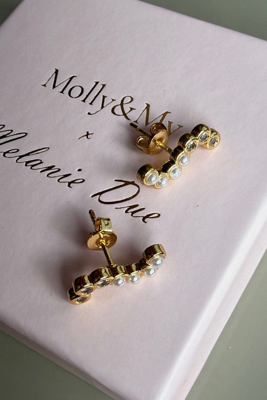 Molly&My Jewellery x Melanie Due - Waves - Forgyldt Øreringe 