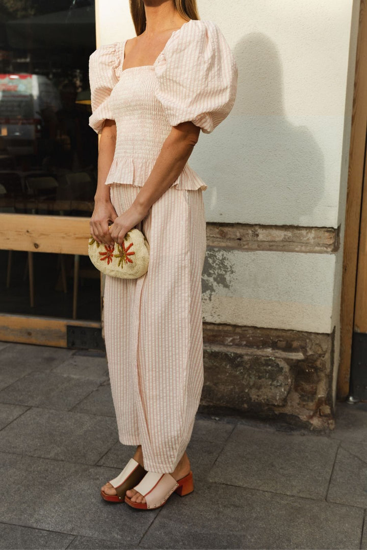 Molly&My x Julie Elsebeth - Rido Pants - Pink Stripe 