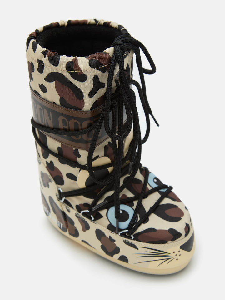 Moon Boot - Mb Icon Animal Jr80D3400300 - V010 Leopard Støvler 