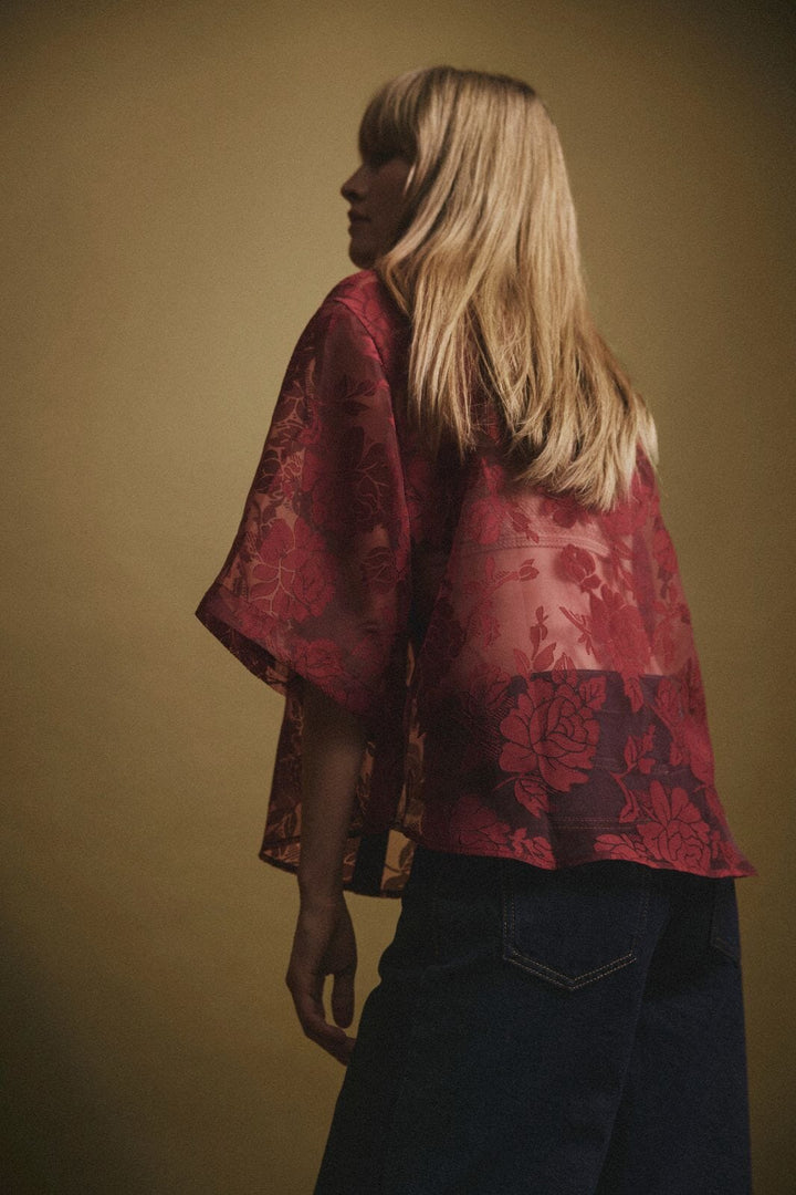 Moss Copenhagen - Mschlettiche 3/4 Shirt 19356 - Syrah Skjorter 