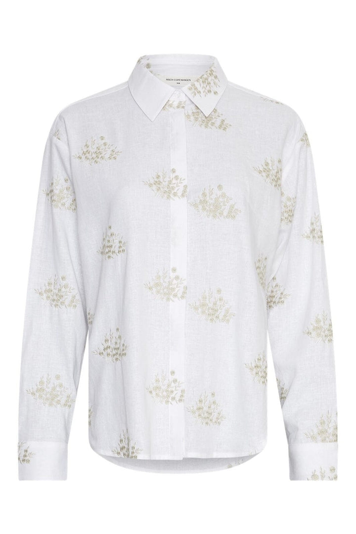 Moss Copenhagen - Mschryan Conella Shirt Emb 19421 - B Wht Peyot Flw