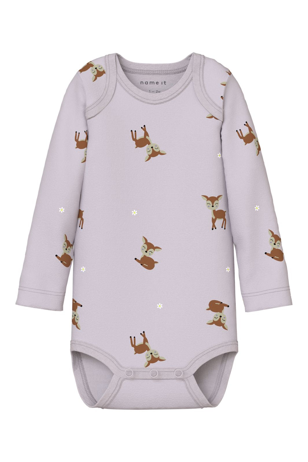 Name It - Nbfbody Ls Deer - 4979482 Lilac Marble W/ Jet Stream + Lavender Gray