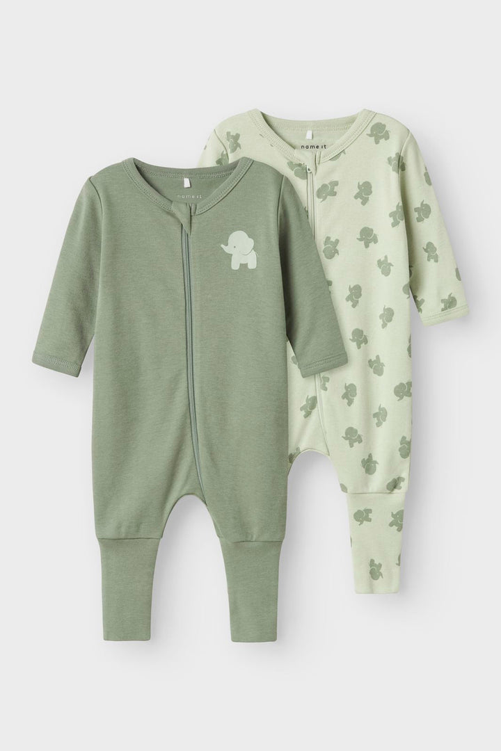 Name It - Nbmnightsuit Zip Ff Sea Elephant - 4737148 Sea Foam