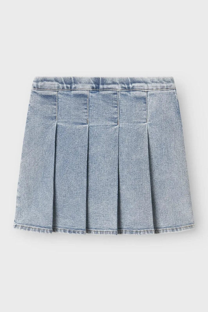 Name It - Nkfdebi Short Pleat Skirt 4064-Ft - 4764356 Light Blue Denim