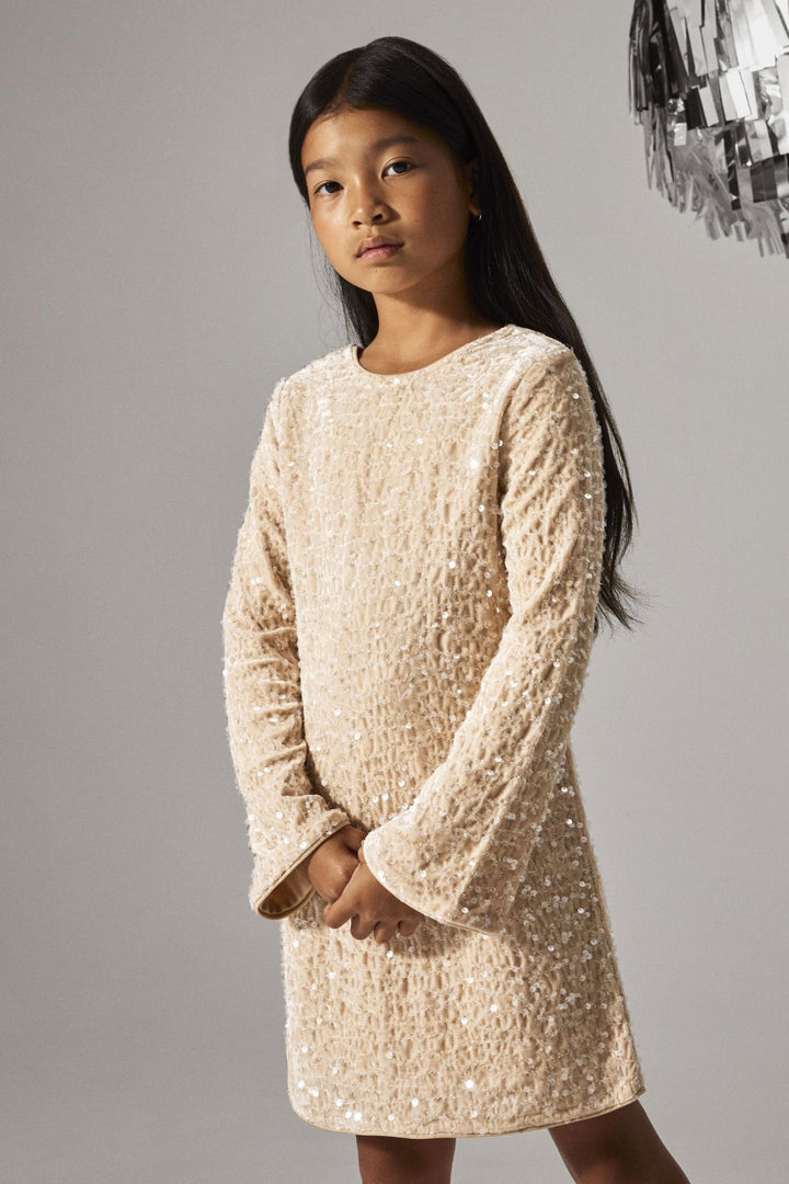 Name It - Nkfrusitta Ls Dress - 4881799 Jet Stream Black Bow