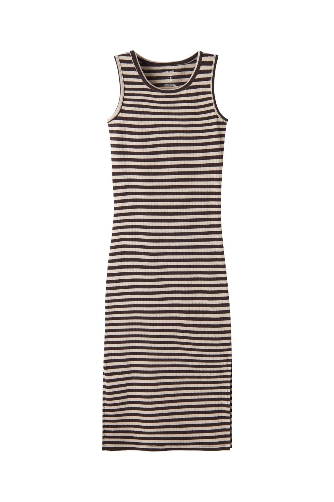 Name It - Nkfsuraja Sl Maxi Dress - 5043791 Black Coffee W. Peyote