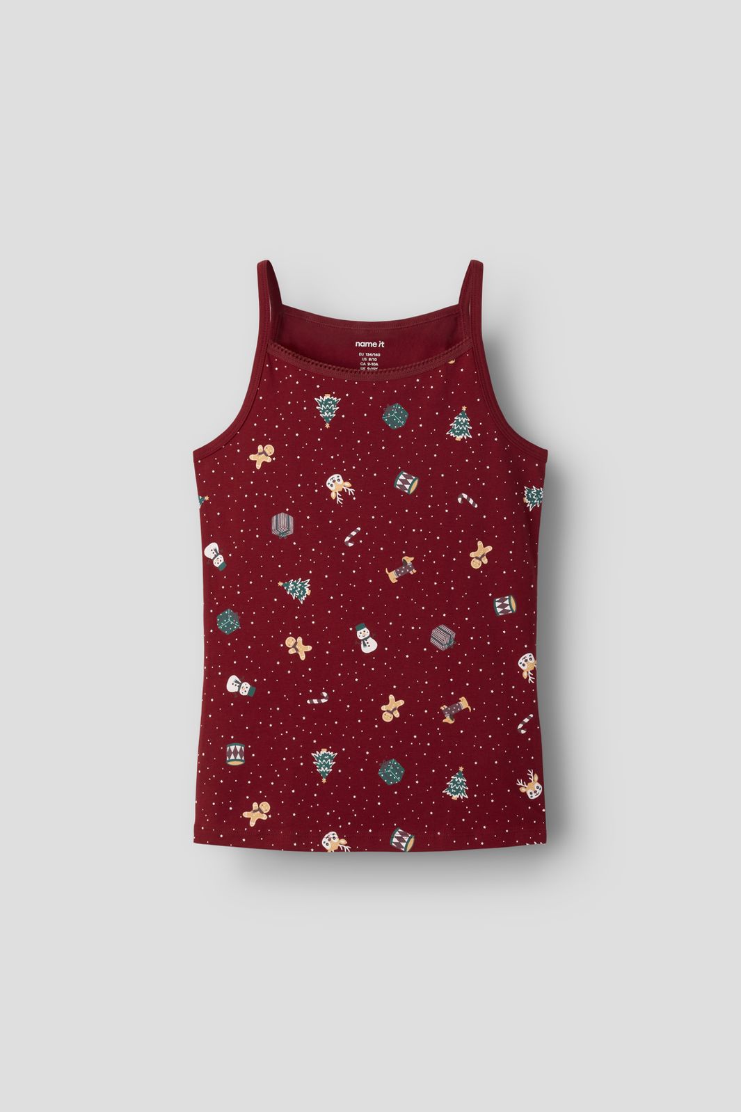 Name It - Nkfvismas Strap Top Giftpack - 5144326 Red Dahlia W/ Pink Nectar