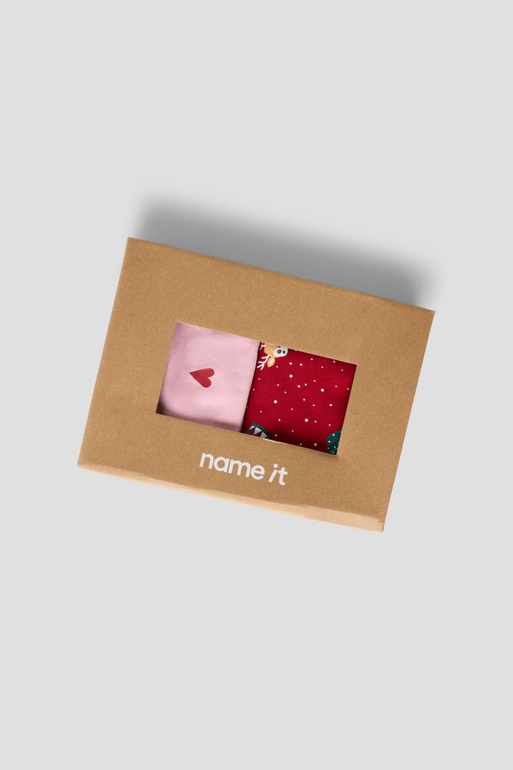 Name It - Nkfvismas Strap Top Giftpack - 5144326 Red Dahlia W/ Pink Nectar