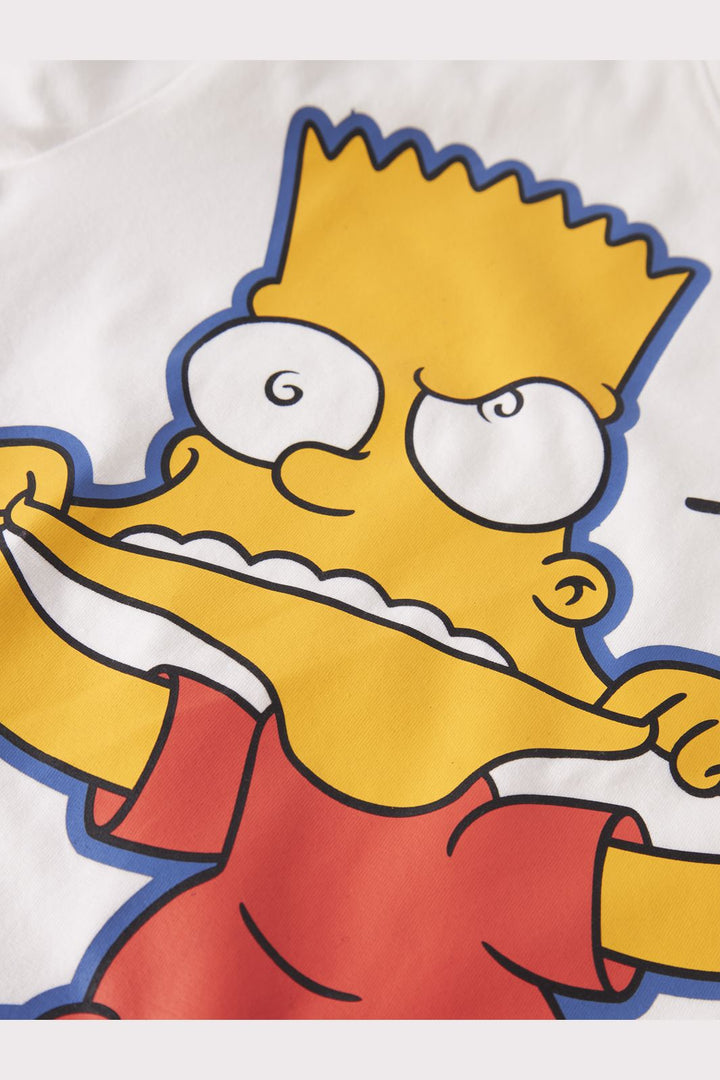 Name It - Nkmjuda Simpsons Nreg Ss Top Box Bfu - 4923718 Cloud Dancer