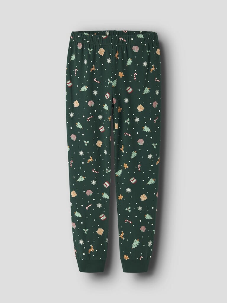 Name It - Nknvismas Ls Nightset - 4918935 Botanical Garden Xmas Aop Nattøj 