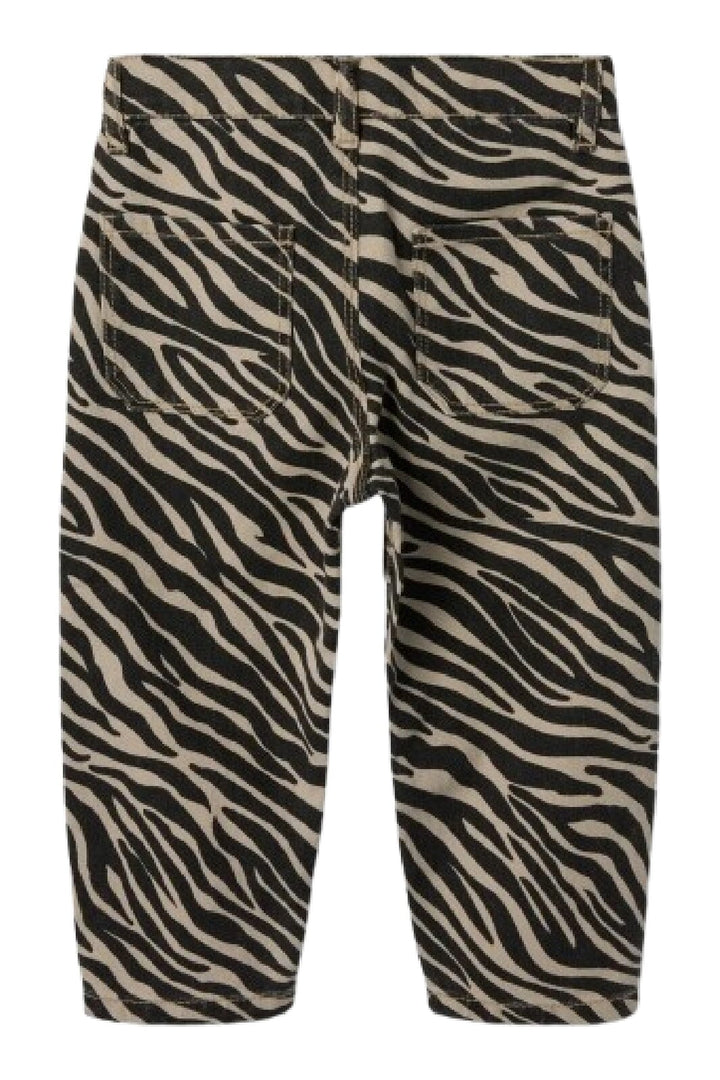 Name It - Nmfbella Twill Pant 4003-Td D - 4804530 Cement Black Zebra