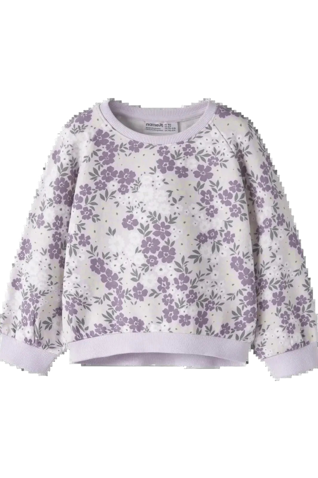 Name It - Nmfdartia Ls Nreg Sweat - 4956473 Lavender Fog Sweatshirts 