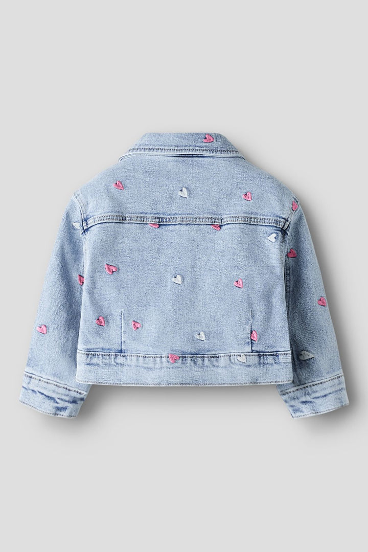 Name It - Nmfelisa Emb Jacket 2633-Fr T - 4893789 Light Blue Bleached Denim