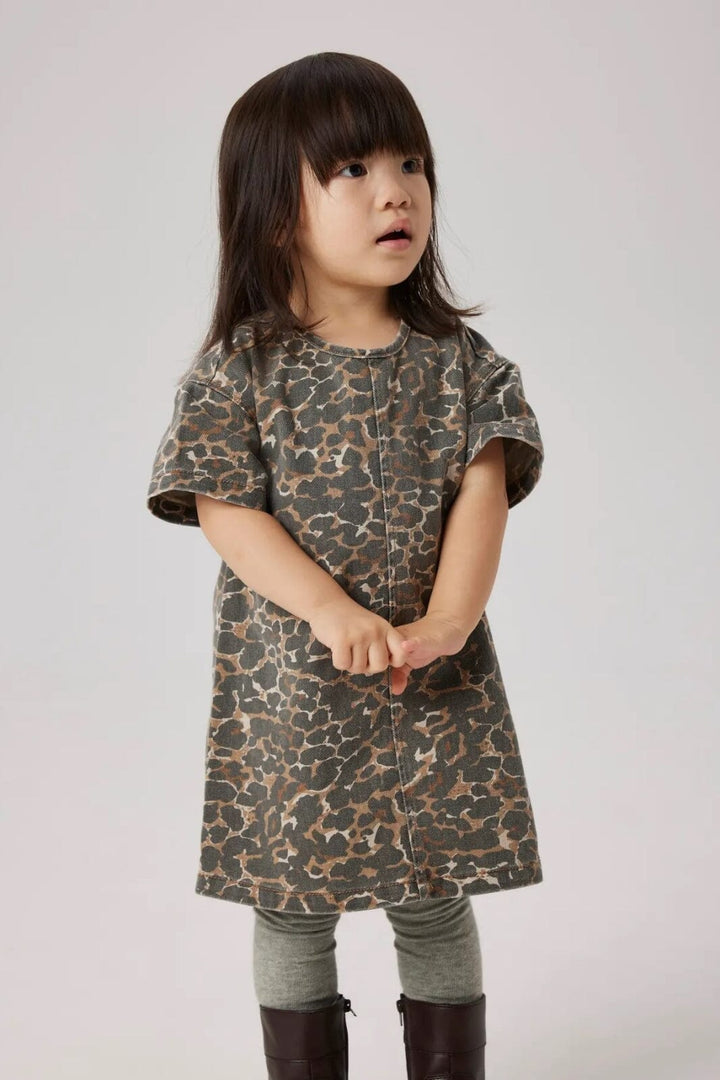 Name It - Nmfleo Twill Dress 4002-Td T - 4843204 Affogat Leo Washed Down