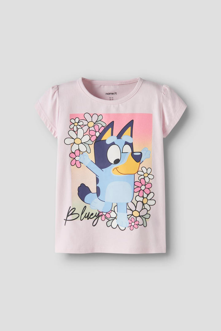 Name It - Nmfmaka Bluey Ss Top Sky - 4998565 Cradle Pink