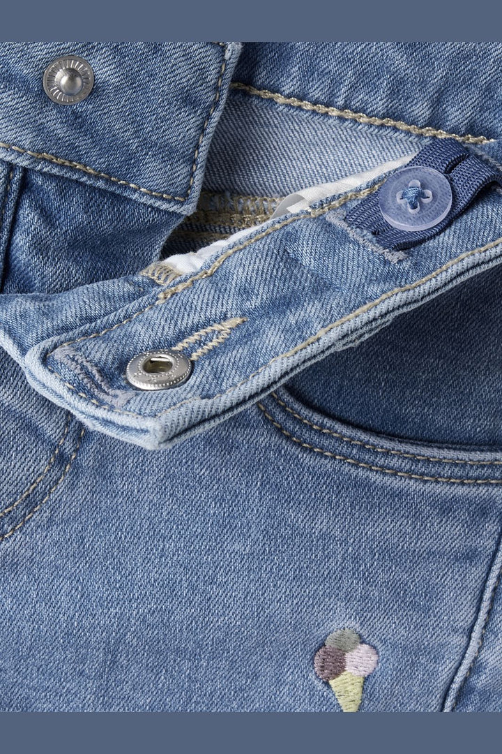 Name It - Nmfrose Straight Emb Jeans 1017-Fr - 4855041 Light Blue Denim Ice Cream Emb