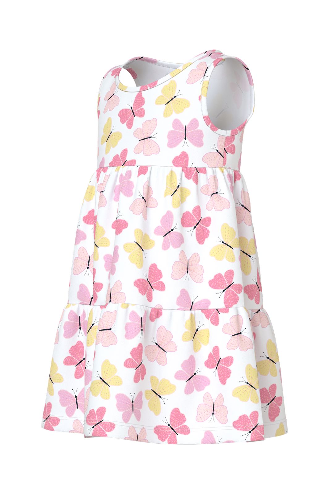 Name It - Nmfvigga Spencer Dress - 5067817 Bright White Pink Butterfly
