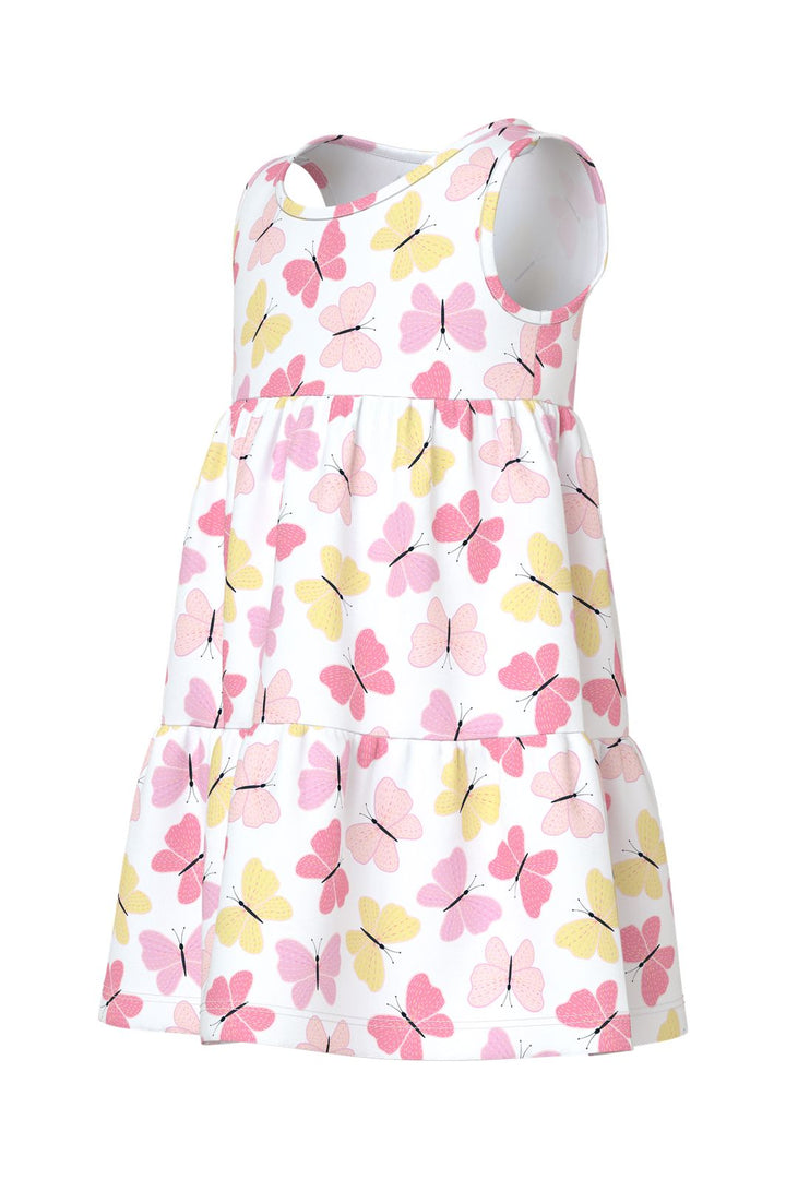 Name It - Nmfvigga Spencer Dress - 5067817 Bright White Pink Butterfly