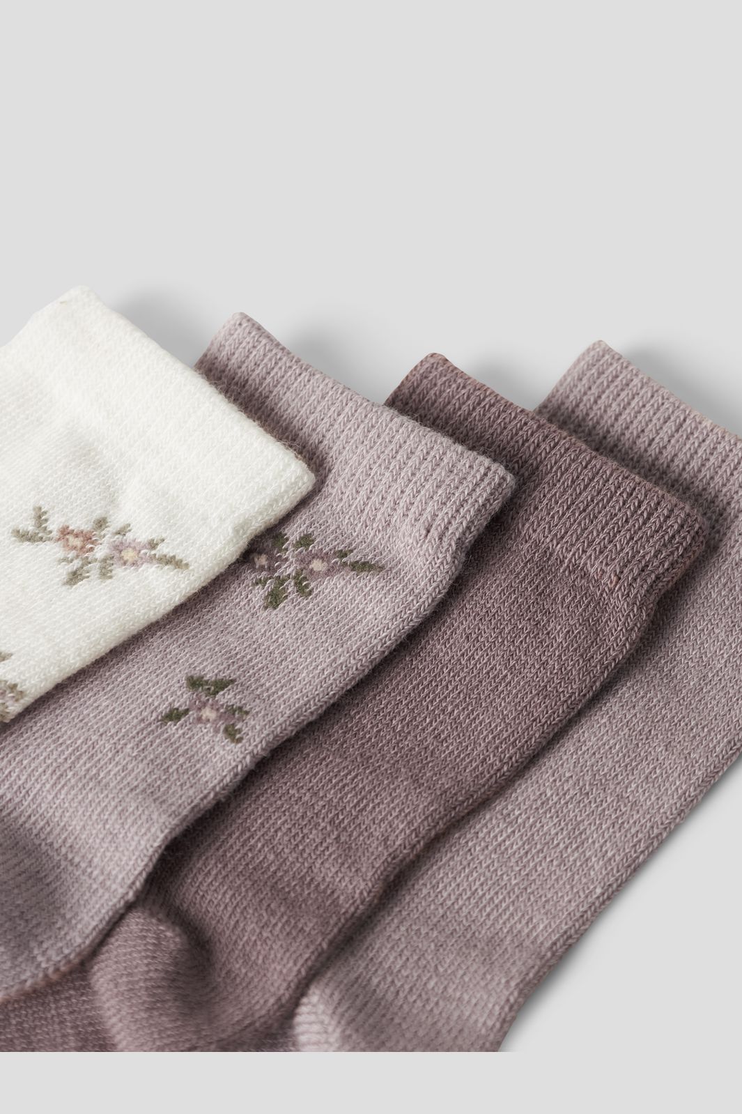 Name It - Nmfwak Wo/Bl 4P Sock - 4832615 Shadow Gray 4P